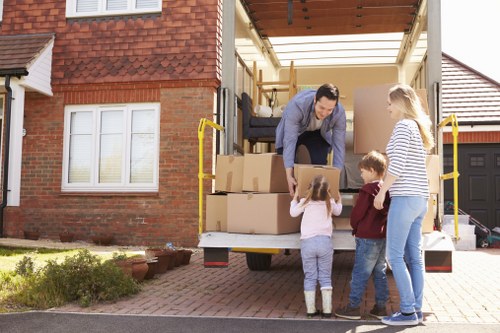 Removal van and moving boxes for Acton home moves