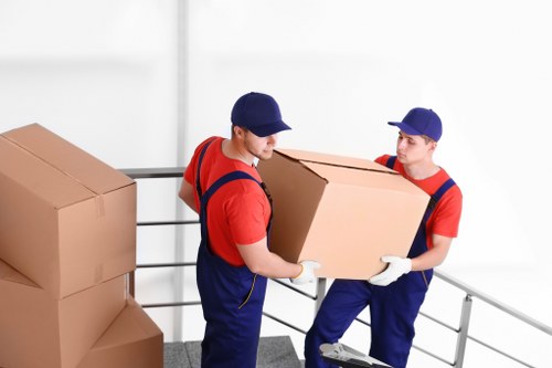 Local Acton flat move with boxes and furniture being transported