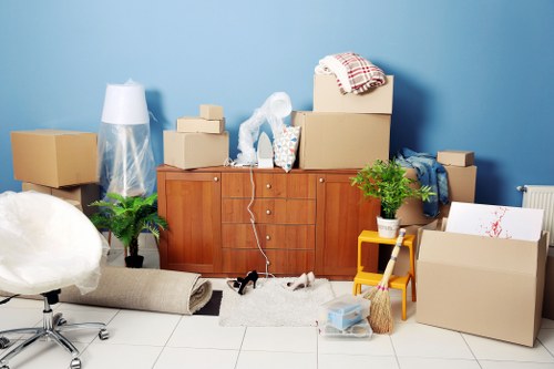 Removal van supporting a flat move in Acton