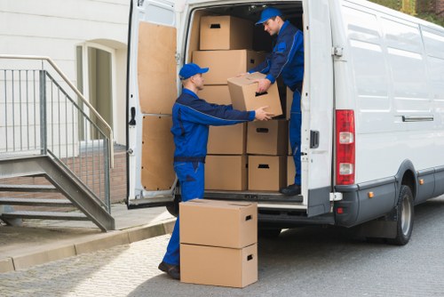 Removal company van prepared for a home move in Acton