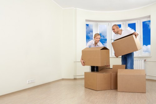 Checklist and packing materials for an Acton removal service