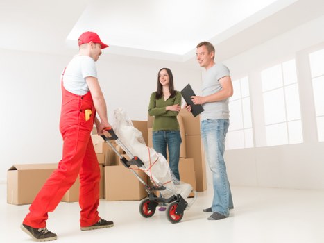 Acton flat move with boxes and furniture transport