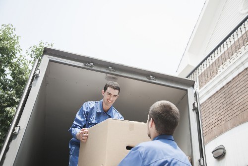 Home removals in Acton with boxes ready for transport